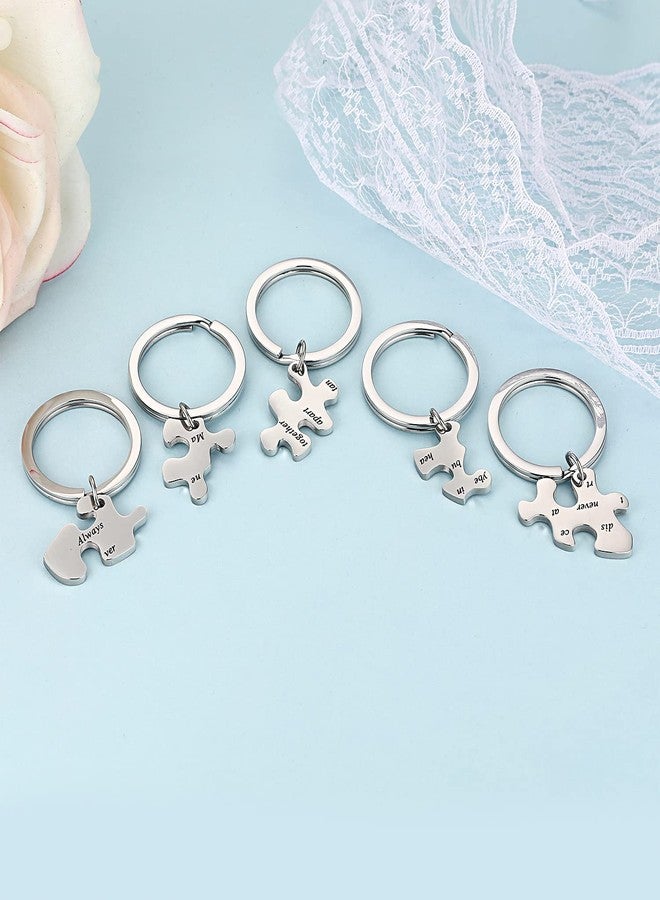 Yonhon Always Together Never Apart 5 BFF Best Friends Friendship Sister Keychains for 5 - Image 3